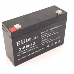 Акумулятор свинцевий кислотний Elite Lux 6В 12Ач 6955 фото