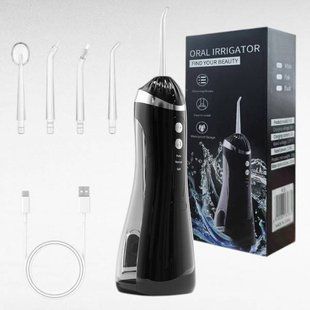 Іригатор портативний акумуляторний для ротової порожнини Floss Чорний 25944 фото