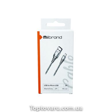 Кабель Mibrand MI-14 Fishing Net Charging Line USB for Micro 2A 1m Black/Grey MIDC/14MBG-00001 фото