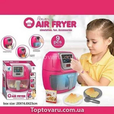 Іграшка Повітряна Фритюрниця 6 муляжів їжі Air Fryer Рожевий 13610 фото