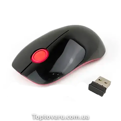Миша бездротова комп'ютерна MOUSE G217 Чорно-червона 9118 фото