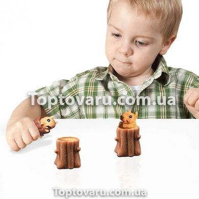 Іграшка антистрес Pop It Фуфлик - выпрыгивающая білка коричнева 7143 фото