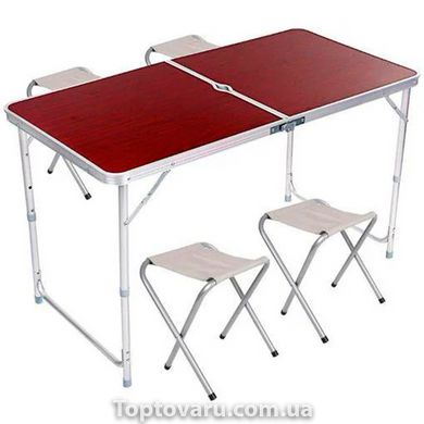Стіл і стільці для пікніка Folding Table Темне дерево 725 фото