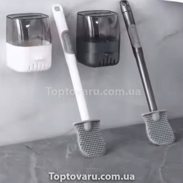 Йоршик для унітазу з дозатором для миючого Liquid Toilet Brush Білий 22134 фото