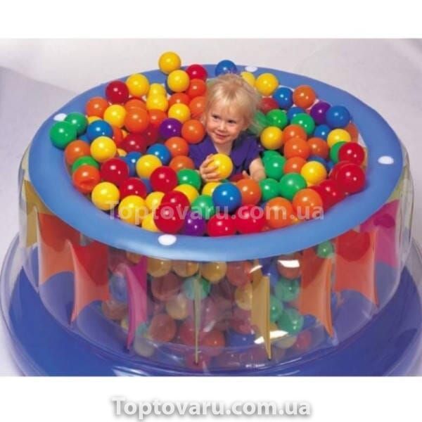 Шарики пластиковые для сухого детского бассейна 8см 100шт M-TOYS Разноцветные 27690 фото