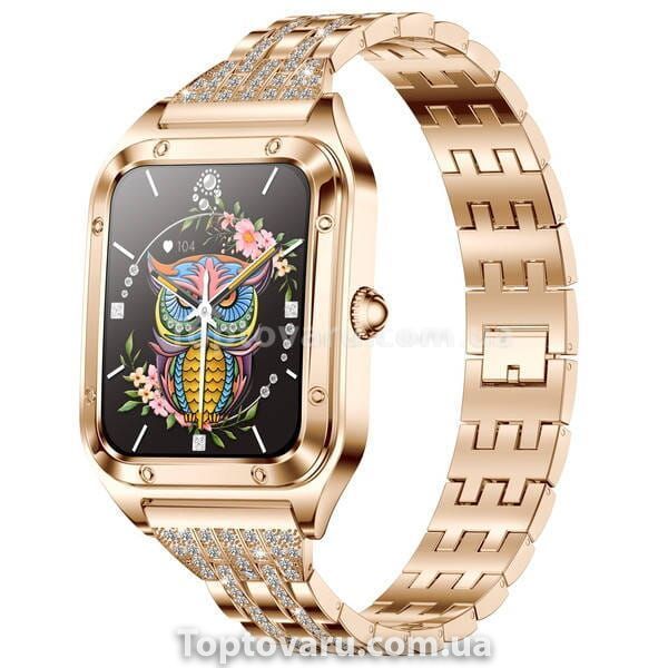 Смарт-годинник жіночий Smart Flower New Gold в коробці 14925 фото