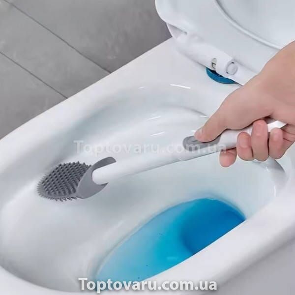 Йоршик для унітазу з дозатором для миючого Liquid Toilet Brush Білий 22134 фото
