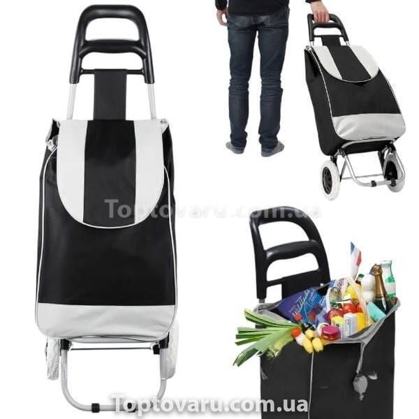 Сумка на коліщатках для покупок Trolley small Чорна 23334 фото