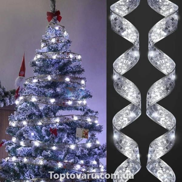 Гирлянда широкая в виде ленты 100Led 10м Christmas Decoration Белый 20996 фото