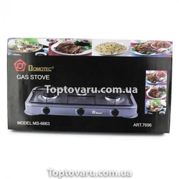 Плита газова Domotec MS-6603, 3 конфорки 7761 фото