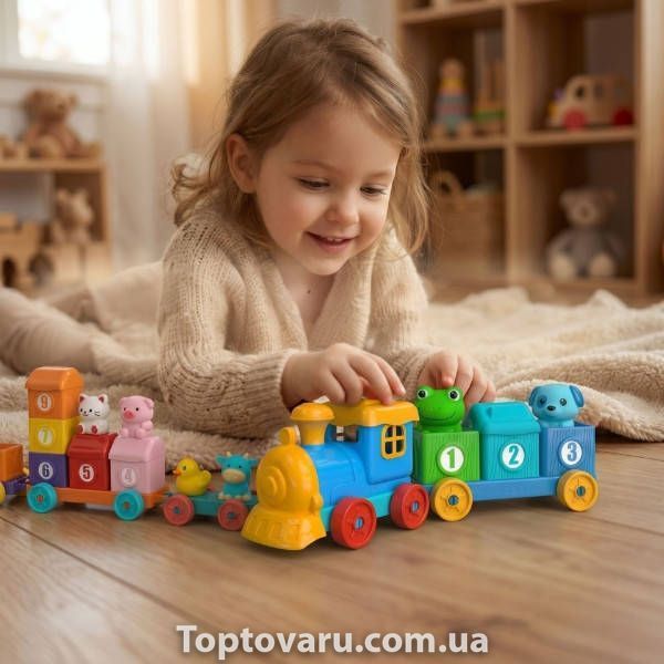 Игрушка развивающая Поезд с игрушками MKD 226 A Разноцветный 38669 фото