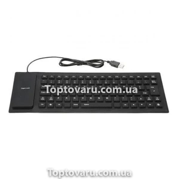 Гибкая силиконовая клавиатура Flexible Keyboard X3 Черная 7271 фото