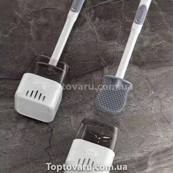 Йоршик для унітазу з дозатором для миючого Liquid Toilet Brush Білий 22134 фото