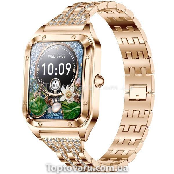 Смарт-годинник жіночий Smart Flower New Gold в коробці 14925 фото