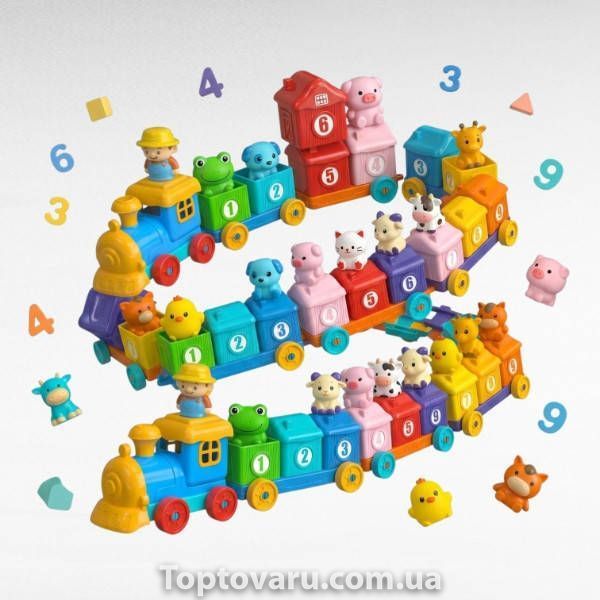 Игрушка развивающая Поезд с игрушками MKD 226 A Разноцветный 38669 фото