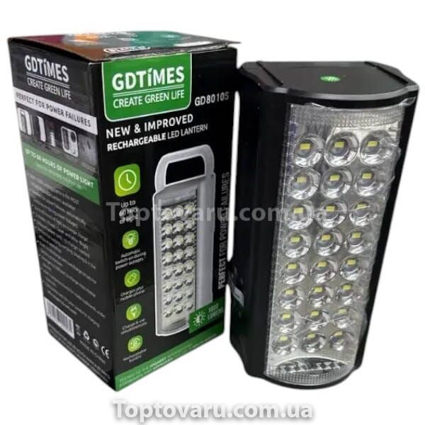 Ліхтар акумуляторний 6В/4Ач GD Liting GD 8010 S Чорний 25288 фото
