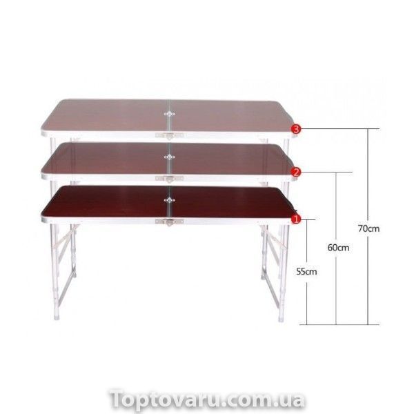 Стол и стулья для пикника Folding Table Темное дерево 725 фото