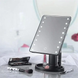 Настольное зеркало для макияжа Mirror с LED подсветкой 16 диодов квадратное Черное 1570 фото 4