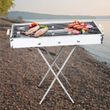 Мангал переносной с ручками и складными ножками BARBECUE TRAY 770SS MD-008 8009