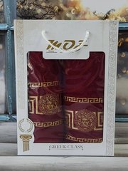Полотенца подарочные Moz versace bordo набор 2шт 16824 фото