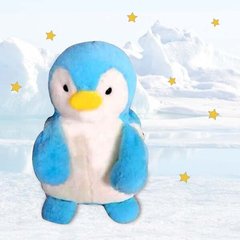 Іграшка-подушка Пінгвін з пледом 3 в 1 Блакитний 2842 фото