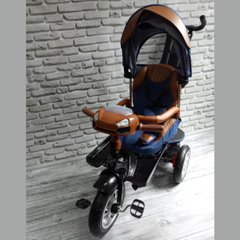 Детский трехколесный велосипед Best Trike 5099 (СИНИЙ), родительская ручка и поворотное сиденье