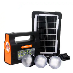 Портативная солнечная автономная система Yobolife LM3605 3 лампы 9183 фото