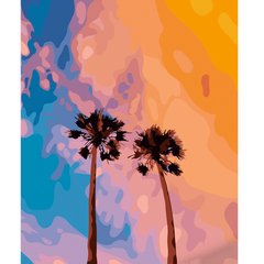 Картина по номерам Strateg ПРЕМИУМ Пальмы на фоне неба размером 40х50 см (GS543) GS543-00002 фото