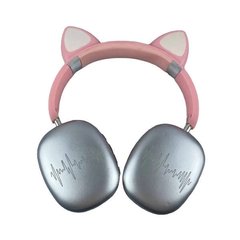 Бездротові Bluetooth навушники з котячими вушками LED SP-20A Рожеві 17954 фото