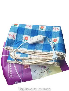 Простынь электрическая с сумкой Electric Blanket 150х120см (две полосы и цветы) 10849 фото