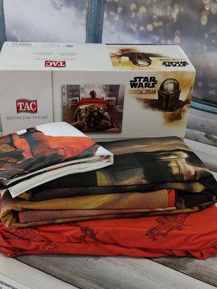 Постельное белье детское TAC Mandalorian Ранфорс Хлопок Полуторный размер 16732 фото