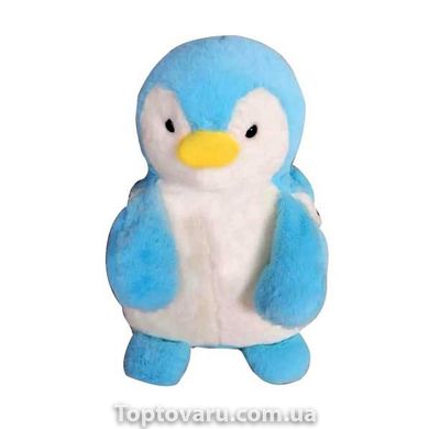 Игрушка-подушка Пингвин с пледом 3 в 1 Голубой 2842 фото
