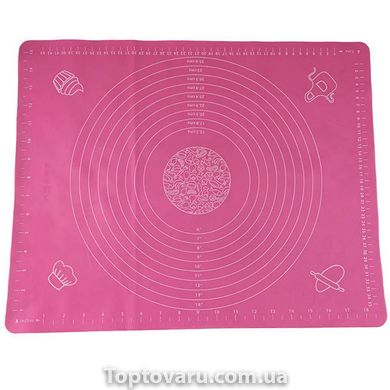 Кондитерский силиконовый коврик для раскатки теста 35 на 45см Розовый 10952 фото