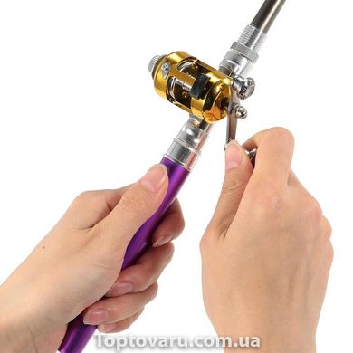 Складная мини удочка 97 см Fishing Rod In Pen Case Purple 1203 фото