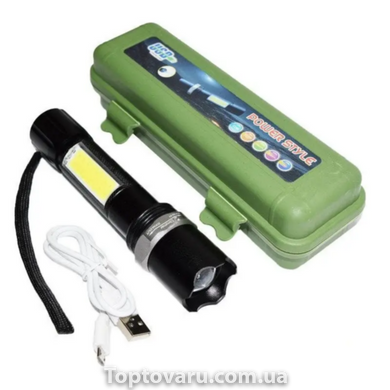 Ліхтарик потужний кишеньковий + лампа BL 9626 COB 5391 зарядка від usb micro charge акумуляторний 9232 фото