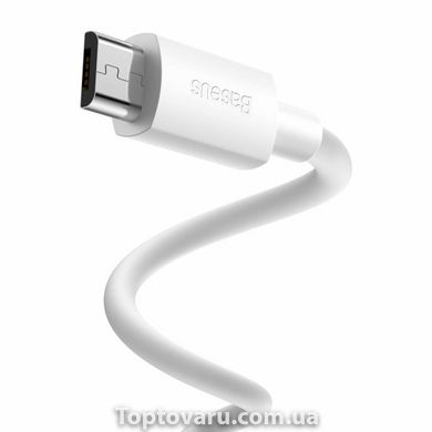 Кабель Baseus Simple Wisdom Data Cable Kit USB to Micro 2.1A (2PCS/Set)1.5m White TZCAMZJ-02-00001 фото