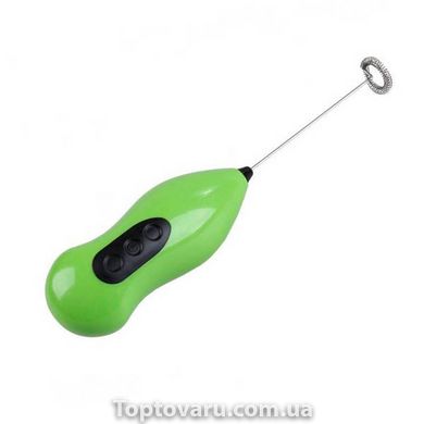Ручний портативний міні-міксер спінювач для вершків та молока Puccio Зелений 9344 фото