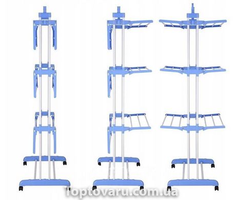 Сушарка для білизни Garment rack with wheels № K12-120 Блакитний 2051 фото