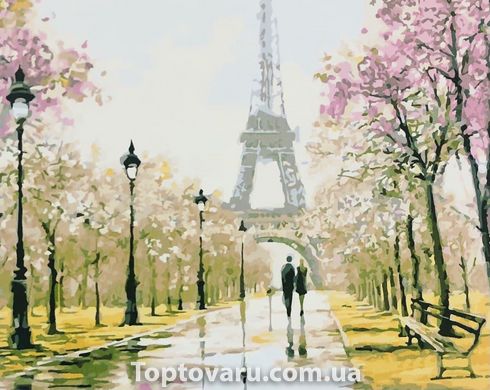Картина по номерам Ms 7230 "Париж. Эйфелева башня" 40*50см 3974 фото