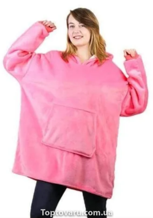 Толстовка-плед с капюшоном Huggle Hoodie Розовый 2758 фото