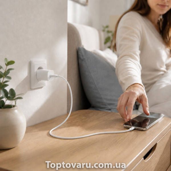 Зарядний пристрій 26X-199 35W USB-C із кабелем Type-C швидка зарядка Біле 38313 фото