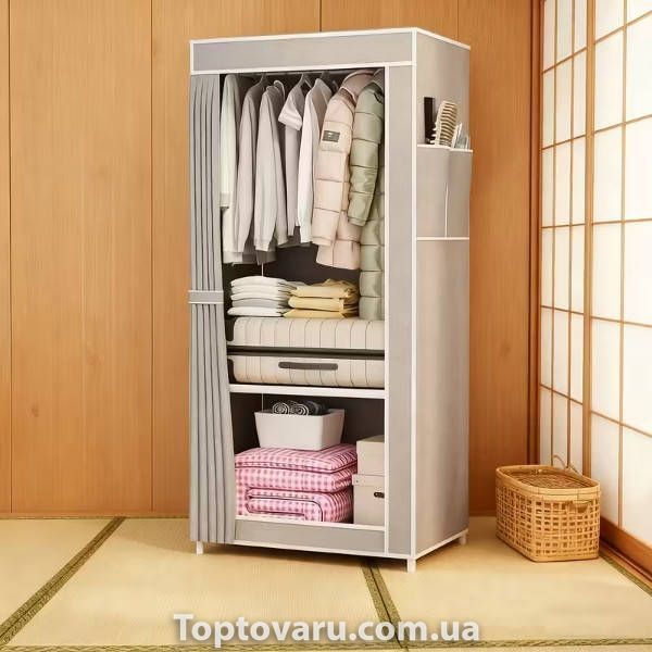 Шафа для одягу тканинна Storage Wardrobe AND XL-1616 Сірий 37334 фото