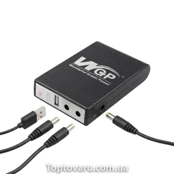ДБЖ для роутера UPS WGP-103 10400 mAh на 5V 12V 12V Чорний 462 фото