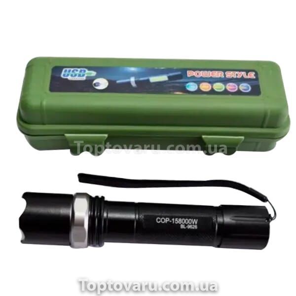 Фонарик карманный мощный + лампа BL 9626 COB 5391 зарядка от usb micro charge аккумуляторный 9232 фото