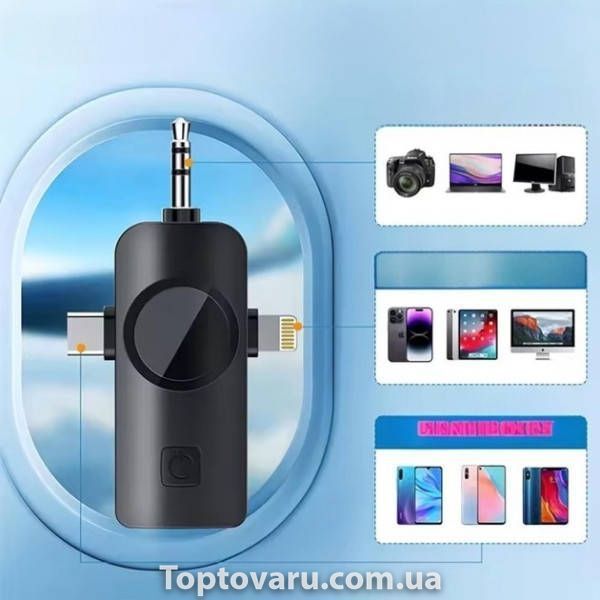 Микрофон беспроводной петличный для смартфона F11-2 TS-5606 Чёрный 38160 фото