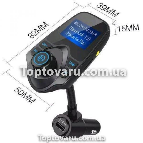 Автомобільний FM трансмітер T10 Bluetooth 5735 фото