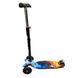 Самокат детский трёхколёсный Scooter Maxi Огонь и лёд со светящимися колёсами Чёрный 37983 фото 2