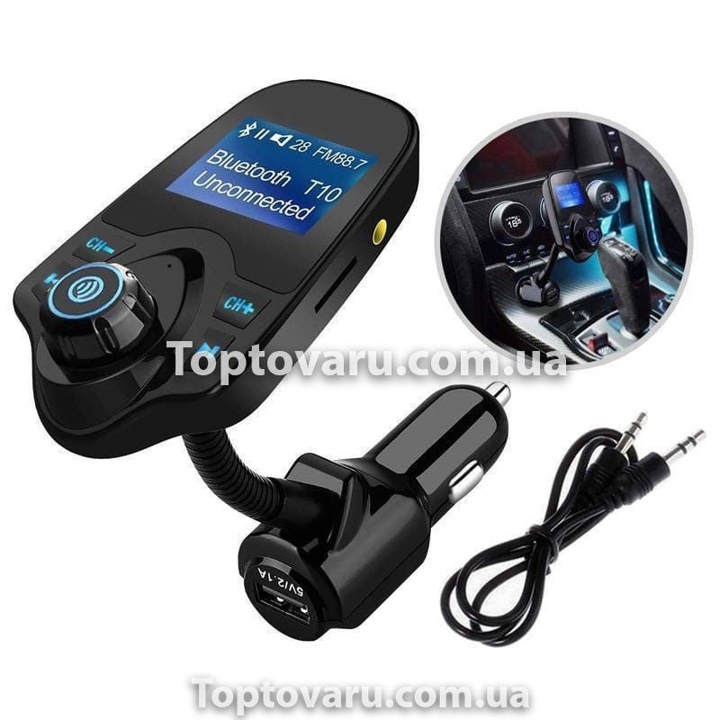 Автомобільний FM трансмітер T10 Bluetooth 5735 фото