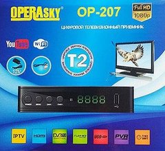 Цифровой эфирный Т2 тюнер OperaSky OP-207 + YouTube + IPTV + WiFi
