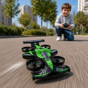 Дрон-машинка радіокерована пінопластова F1 G58 Чорна із салатовим 36370 фото